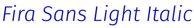 Fira Sans Light Italic fuente